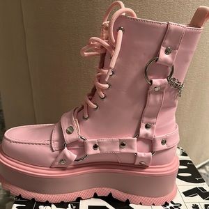 Yami Pastel Pink Platform Boots